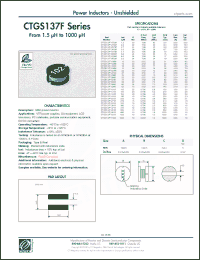 Click here to download CTGS137F-101K Datasheet