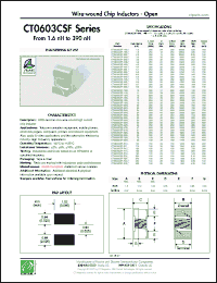 Click here to download CT0603CSF-8N7K Datasheet