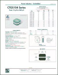 Click here to download CTGS104-271K Datasheet
