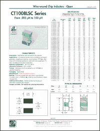 Click here to download CT1008LSC-390J Datasheet