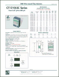Click here to download CT1210LSC-1R8K Datasheet