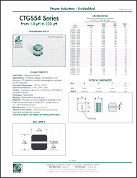 Click here to download CTGS54-120M Datasheet