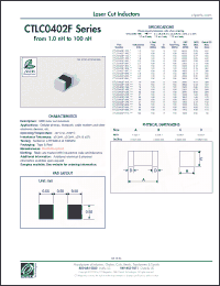Click here to download CTLC0402F-12NJ Datasheet