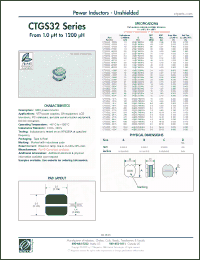 Click here to download CTGS32-102K Datasheet