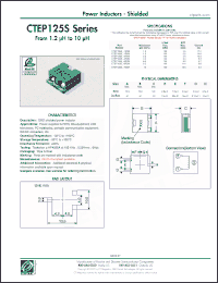 Click here to download CTEP125S-100M Datasheet