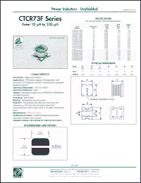 Click here to download CTCR73F-390M Datasheet