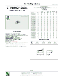 Click here to download CTTF0402F-0N8C Datasheet