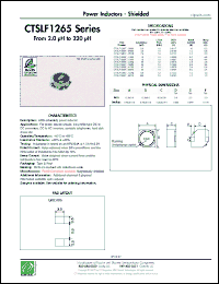 Click here to download CTSLF1265T-221M Datasheet