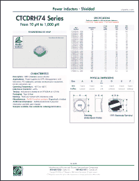 Click here to download CTCDRH74-150M Datasheet