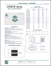 Click here to download CTCR75F-680M Datasheet