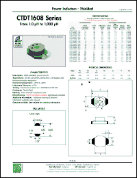 Click here to download CTDT1608C-102 Datasheet