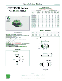 Click here to download CTDT1608C-154 Datasheet