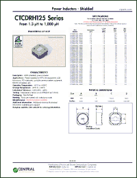 Click here to download CTCDRH125F-680M Datasheet