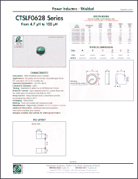 Click here to download CTSLF0628T-101M Datasheet