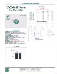 Click here to download CTCDR63B_-100M Datasheet