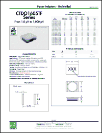 Click here to download CTDO1605TF-103M Datasheet