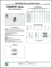 Click here to download CT0603PSF-473M Datasheet