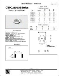 Click here to download CTLPO2506OB-153 Datasheet