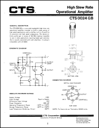 Click here to download CTS0024GB Datasheet