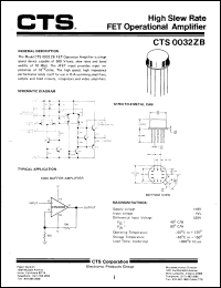 Click here to download CTS0032ZB Datasheet