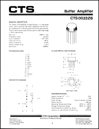 Click here to download CTS0033ZB Datasheet