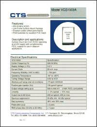 Click here to download VCS1003A Datasheet