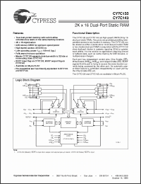 Click here to download CY7C133-55JC Datasheet