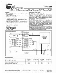 Click here to download CY7C1338-100 Datasheet
