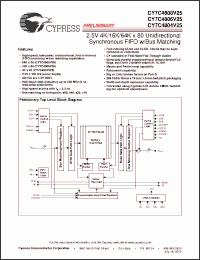 Click here to download CY7C4804V25-166 Datasheet