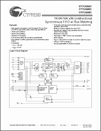 Click here to download CY7C43663-15AC Datasheet