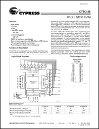 Click here to download CY7C185-35VC Datasheet