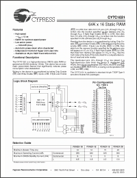Click here to download CY7C1021-15ZCT Datasheet
