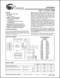 Click here to download CY7C1021V33-15VC Datasheet