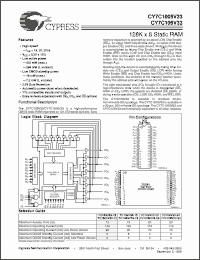Click here to download CY7C1009V33-15VC Datasheet