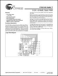 Click here to download CY62148VL-70SC Datasheet
