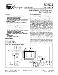 Click here to download CY7C1318V18-250BZC Datasheet