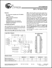 Click here to download CY7C1020CV33-10 Datasheet