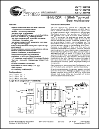 Click here to download CY7C1310V18-133BZC Datasheet