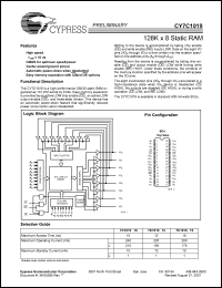 Click here to download CY7C1019-10VC Datasheet