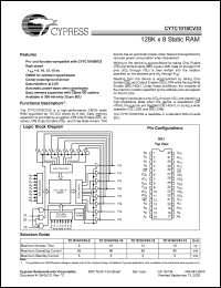Click here to download CY7C1018CV33-10 Datasheet