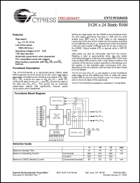 Click here to download CY7C1012AV25-12BGC Datasheet