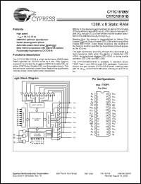 Click here to download CY7C1019B-15VC Datasheet