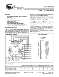 Click here to download CY7C1019CV33-10VC Datasheet