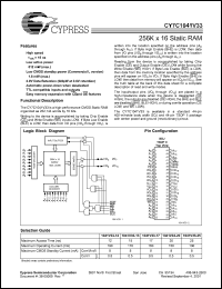 Click here to download CY7C1041V33-17VC Datasheet