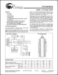 Click here to download CY7C1041BV33L-17ZC Datasheet