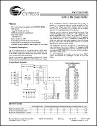 Click here to download CY7C1021CV33-10VC Datasheet