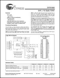 Click here to download CY7C1021-20VC Datasheet