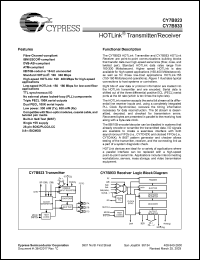 Click here to download CY7B923-155JC Datasheet