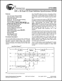 Click here to download CY7C1299A-83AC Datasheet