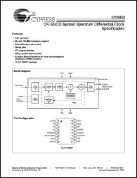 Click here to download CY25823ZXCT Datasheet